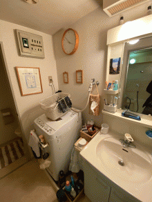 清楚なホワイトとシックなブラウンの調和が素敵な家　品川区S様邸